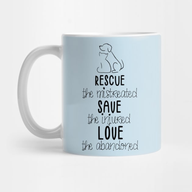 RESCUE SAVE LOVE (in black) by SAFEstkitts